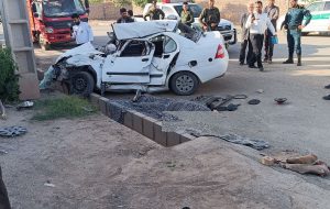 یک فوتی بر اثر انحراف مسیر خودرو در محمدآباد آستانه رشتخوار